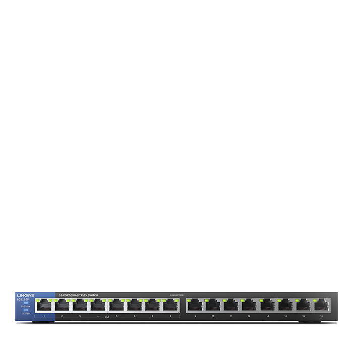 LGS116P 16-Port Business Desktop Gigabit PoE+ Switch, , hi-res