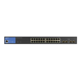 24-Port Managed Gigabit PoE+ Switch 250W with 4 1G SFP Uplinks TAA Compliant LGS328PC, , hi-res