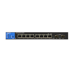 8-Port Managed Gigabit PoE+ Switch with 2 1G SFP Uplinks 110W TAA Compliant, , hi-res