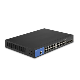 24-Port Managed Gigabit Ethernet Switch with 4 10G SFP+ Uplinks