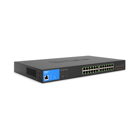 24-Port Managed Gigabit PoE+ Switch 250W with 4 1G SFP Uplinks TAA Compliant LGS328PC